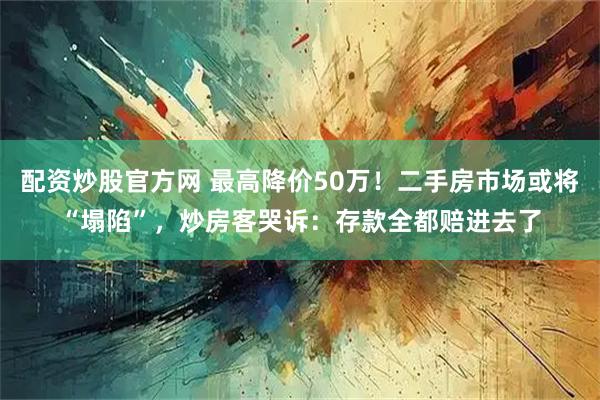 配资炒股官方网 最高降价50万！二手房市场或将“塌陷”，炒房客哭诉：存款全都赔进去了