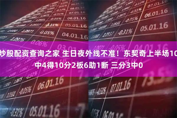 炒股配资查询之家 生日夜外线不准！东契奇上半场10中4得10分2板6助1断 三分3中0